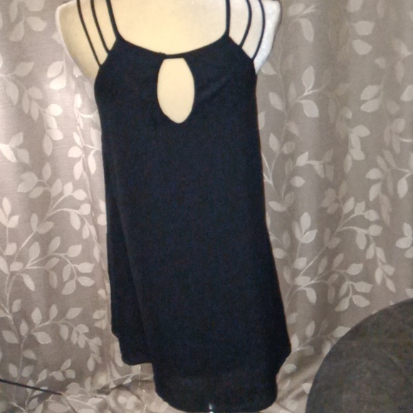 ~How Very Loved Small Black Keyhole Slip Dress - Picture 3 of 3